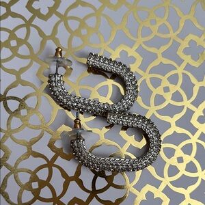 J. Crew Factory Silver Crystal Earrings